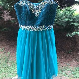 Blue Masquerade Prom/Homecoming Dress